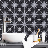 Mosaicowall Self Adhesive Vinyl Floor Tile Floor Tiles for Bedrooms, Living Room, Easy Installation
